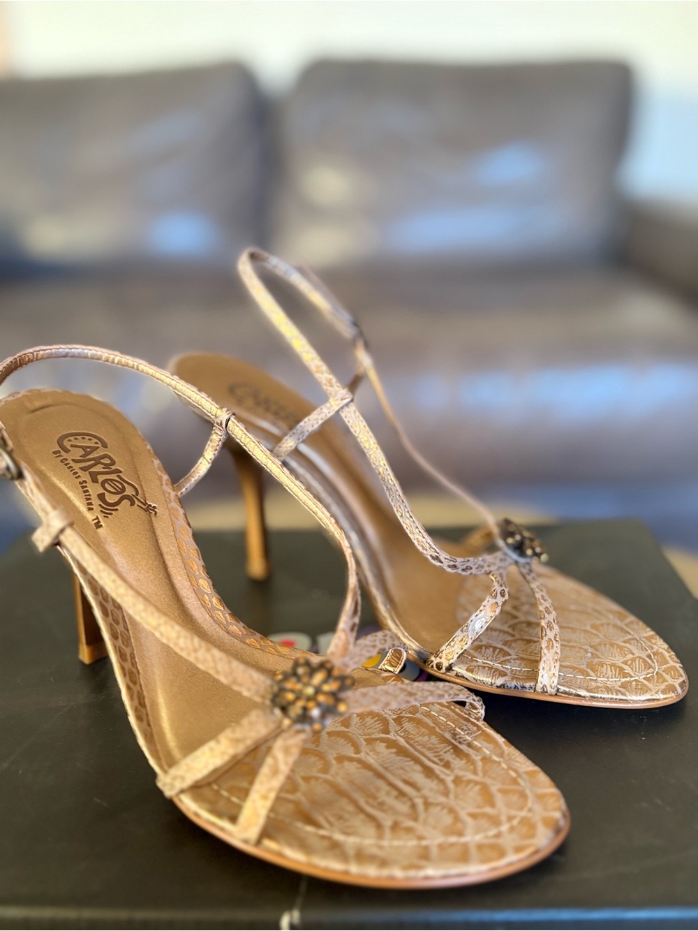 Vintage 2005 Carlos by Carlos Santana Rapture Carmelo Heels 5.5 Y2K NIB